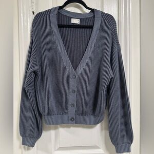 Frank and Oak seacell cardigan, size medium, navy dark blue